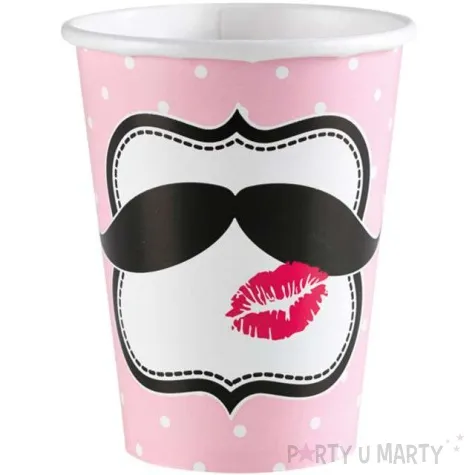 kubeczki papierowe wasy amscan 266 ml 8 szt