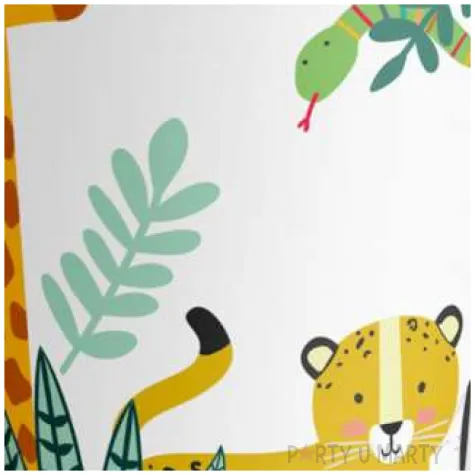 kubeczki papierowe wesole zoo amscan 250 ml 8 szt