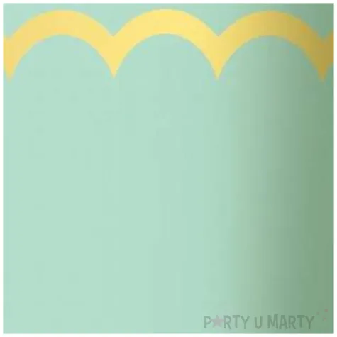 kubeczki papierowe zlote fale mietowe godan 266 ml 6 szt