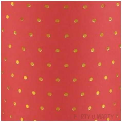 kubeczki papierowe zlote kropeczki i paski czerwone santex 270 ml 10 szt