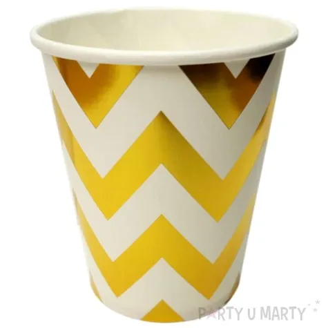 kubeczki papierowe zlote zygzaki top ten 220 ml 6 szt