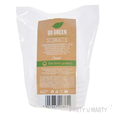 kubeczki pla go green arpex 200 ml 6 szt