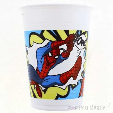 kubeczki plastikowe 200 ml spiderman 8 szt