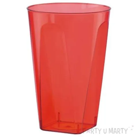 kubeczki plastikowe 250 ml czerwone 8 szt