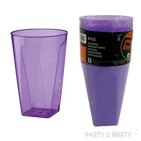 kubeczki plastikowe 250 ml fioletowe 8 szt