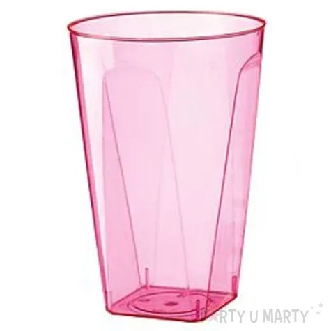 kubeczki plastikowe 250 ml rozowe 8 szt