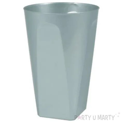 kubeczki plastikowe 250 ml srebrne 8 szt