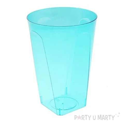 kubeczki plastikowe 250 ml turkusowe 8 szt