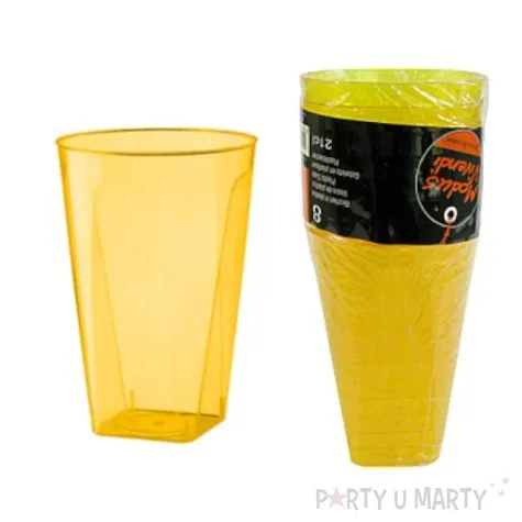 kubeczki plastikowe 250 ml zolte 8 szt