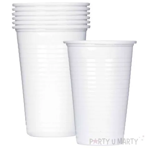kubeczki plastikowe basic biale 200 ml 6 szt