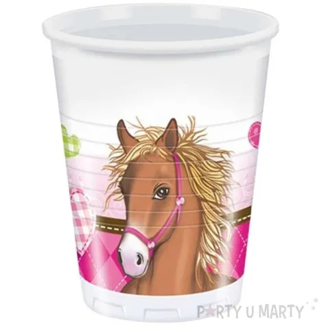 kubeczki plastikowe decorata horses procos 200 ml 8 szt