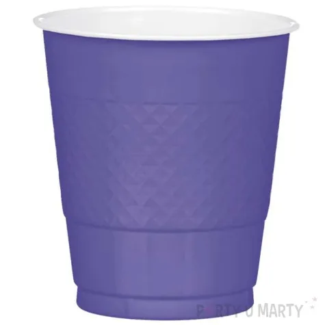 kubeczki plastikowe diamond fioletowe pastelowe 355 ml 10 szt