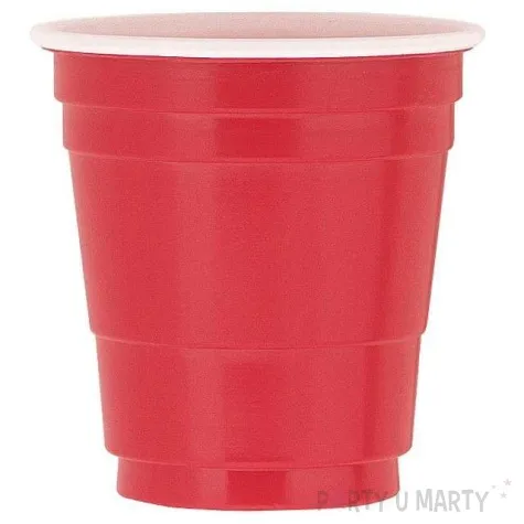 kubeczki plastikowe do shotow metalik czerwone godan 60 ml 8 szt