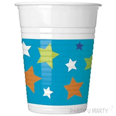 kubeczki plastikowe happy birthday boy gwiazdki niebieskie procos 200 ml 8 szt