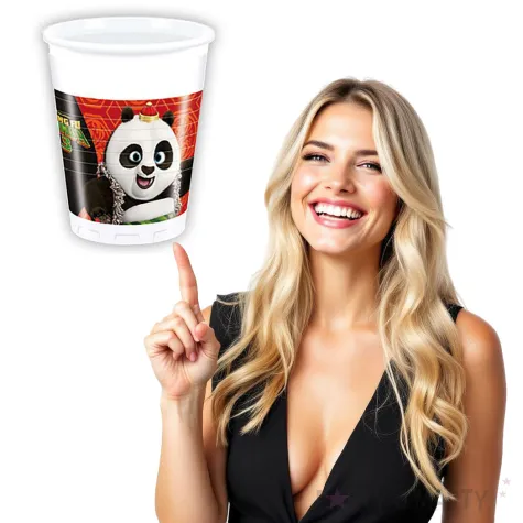 kubeczki plastikowe kung fu panda 3 200 ml procos 8 szt