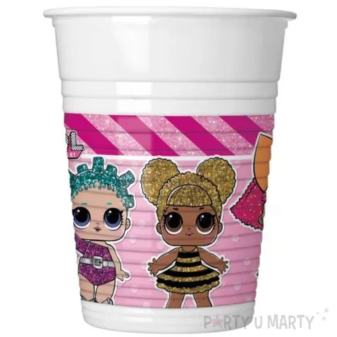 kubeczki plastikowe lol surprise procos 200 ml 8 szt