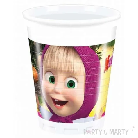 kubeczki plastikowe masha nad the bear 200 ml 8 szt