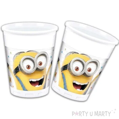 kubeczki plastikowe minions balloons party procos 200 ml 8 szt