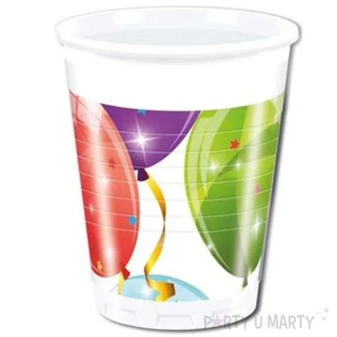 kubeczki plastikowe sparkling balloons procos 200 ml 8 szt