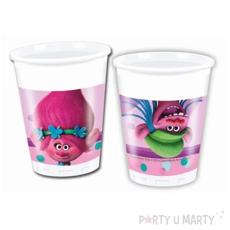 kubeczki plastikowe trolls 200 ml 8 szt