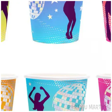 kubeczki retro disco kula i tancerze partypal 220 ml 6 szt