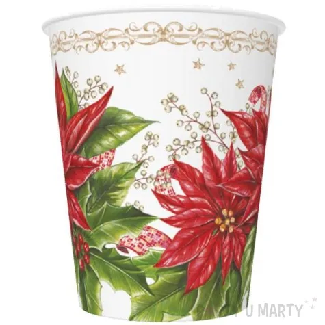 kubeczki swiateczna poinsecja maki 250 ml 8 szt
