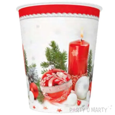 kubeczki swiateczne bombki i swiece maki 250 ml 8 szt