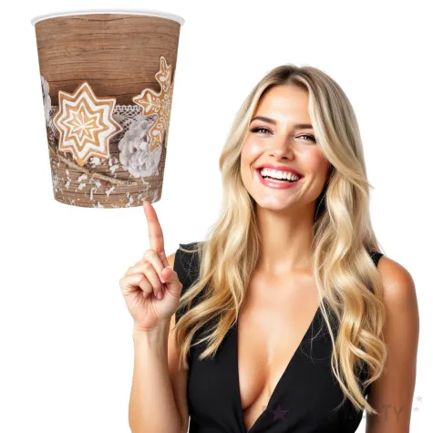 kubeczki swiateczne pierniki i drewno maki 250 ml 8 szt