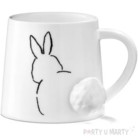 kubek 3d ogonek krolika bialy gadgetmaster 350 ml