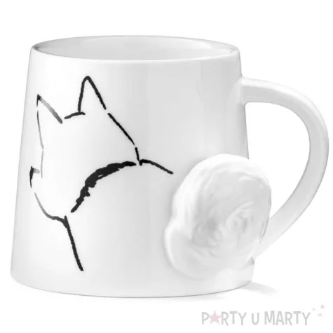 kubek 3d ogonek psa bialy gadgetmaster 350 ml