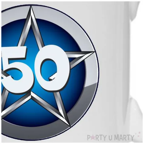 kubek blue star 50 urodziny 330 ml