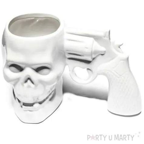 kubek czaszka z rewolwerem gadgetmaster