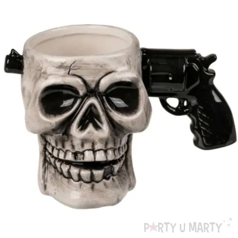 kubek czaszka z rewolwerem ootb