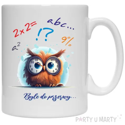 kubek dzie nauczyciela byle do przerwy sowa czas 330 ml