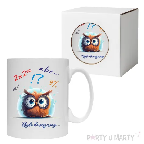 kubek dzien nauczyciela byle do przerwy sowa czas 330 ml