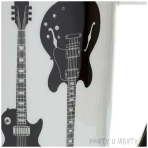 kubek gitara elektryczna bialo czarny kemis 400 ml