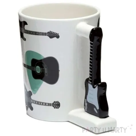 kubek gitara elektryczna bialo szary kemis 400 ml