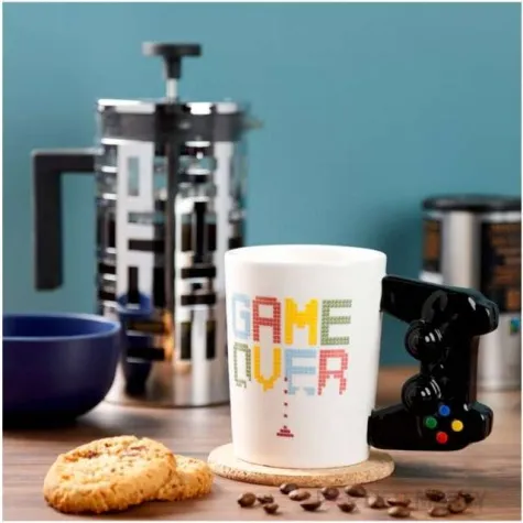 kubek gracza game over bialy puckator 350 ml