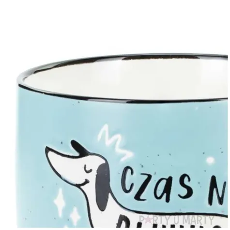 kubek jamnik czas na dluga przerwe blekitny partydeco 350 ml