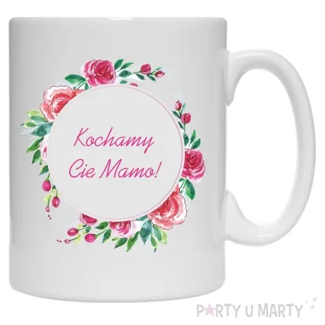 kubek kochamy cie mamo kwiaty 330 ml