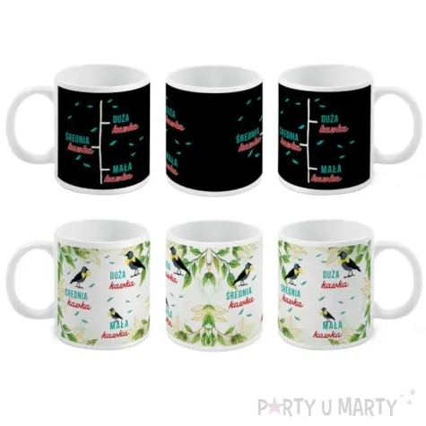 kubek magiczny duza kawka srednia kawka mala kawka bialy bgtech 300 ml