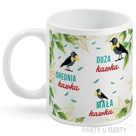 kubek magiczny duza kawka srednia kawka mala kawka bialy bgtech 300 ml