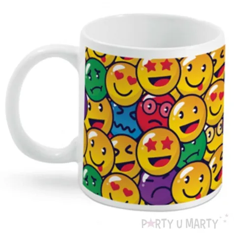 kubek magiczny emotikony bialy bgtech 300 ml