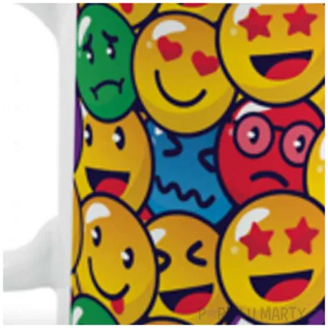 kubek magiczny emotikony bialy bgtech 300 ml