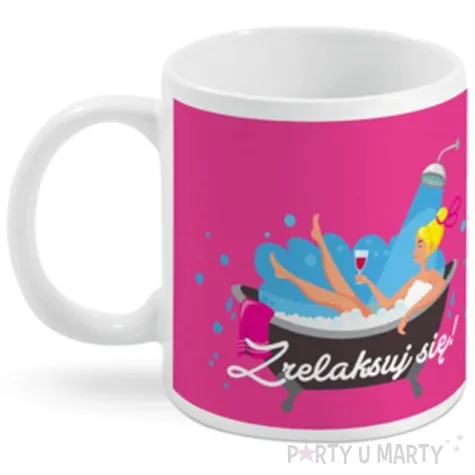 kubek magiczny kobieta w spa bialy bgtech 300 ml