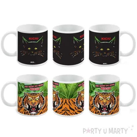 kubek magiczny kot i tygrys bialy bgtech 300 ml