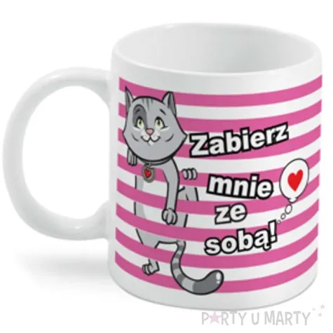 kubek magiczny kotek bialy bgtech 300 ml