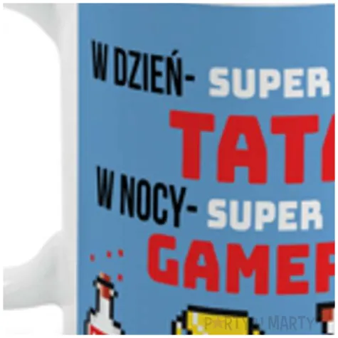kubek magiczny super tata super gamer bialy bgtech 300 ml