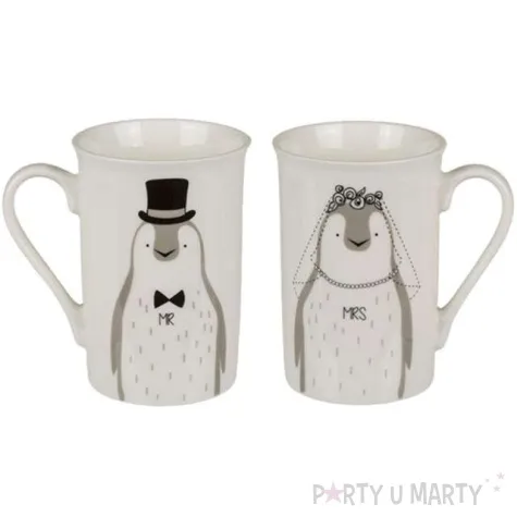 kubek mr mrs slubne pingwiny ootb 2 szt