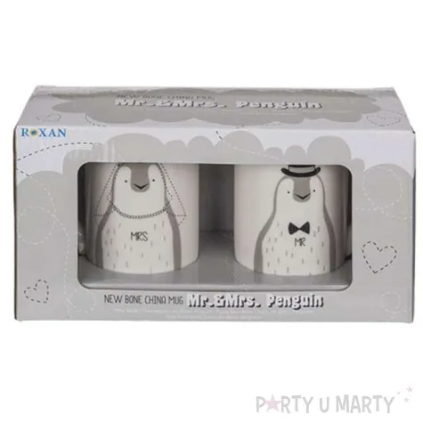 kubek mr mrs slubne pingwiny ootb 2 szt